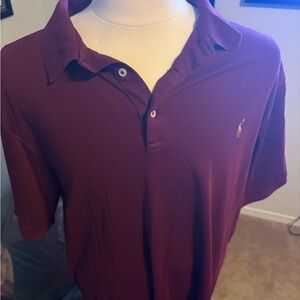 Red Wine Colored Soft Touch Pique Polo by Ralph Lauren Polo Shirt
